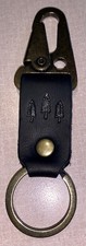 Portland Leather Goods Black Short Keychain with Rifle Clip - NWOT