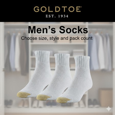 Gold Toe Men's Socks Choose Size, Style Color  Crew, Quarter, No Show, Fashion
