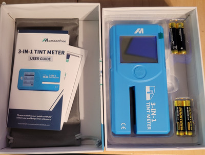 Mxmoonfree Digital Window 3-in-1 Tint Meter Solar Film Transmission Meter UV IR