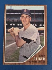 1962 Topps #117 Gary Geiger Boston Red Sox BASEBALL Card 3L