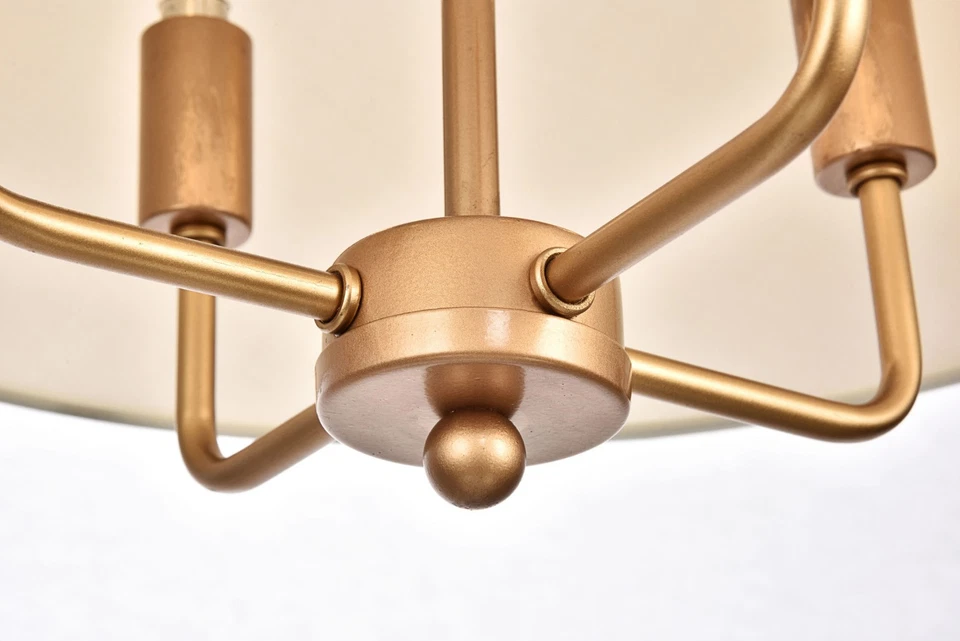 Elegante Iluminación LD6009D17 Arce Negro 4 Luces 17"W Colgante Con Pantalla de Tela Foto 2 de 4