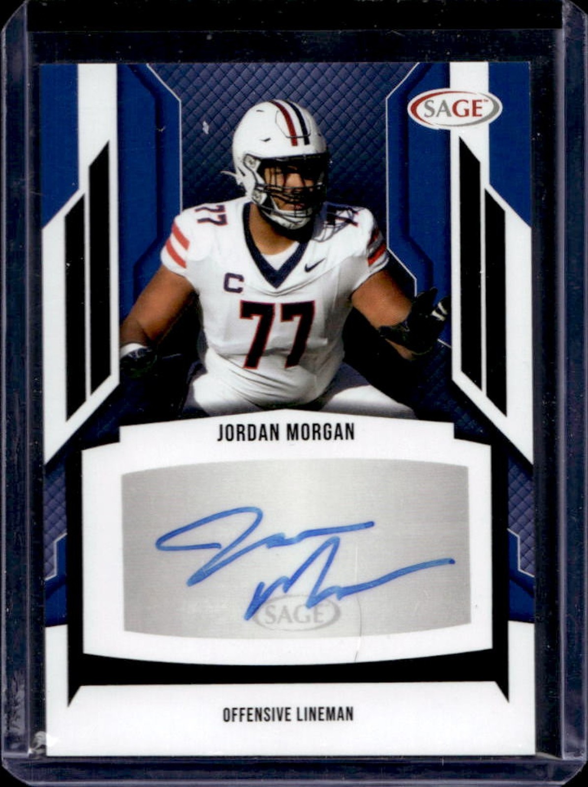 Jordan Morgan Sage Autographs #AJM4 Black