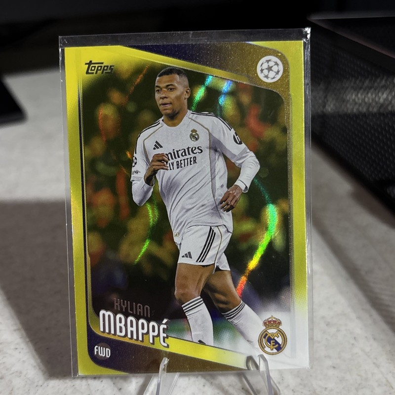 2025-26 Topps UCC Kylian Mbappe Real Madrid France Gold Lava SP