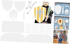  Pcs DIY Knight Play Set Includes Blank Cardboard Shields and Swords Color 72