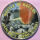 Battle of Bataan World War II Colorized Commemorative Clad Kennedy Half Dollar