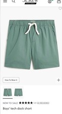 New Crewcuts Tech Dock Shorts in Pale Spinach size 7 F