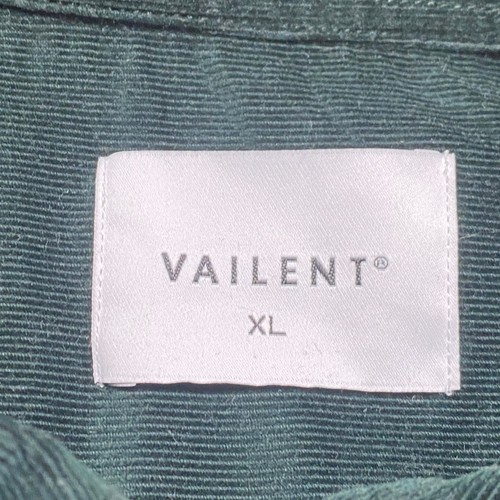 Vaillent Green Shirt Men's XL Corduroy Button-Up Casual Classic - Picture 4 of 12
