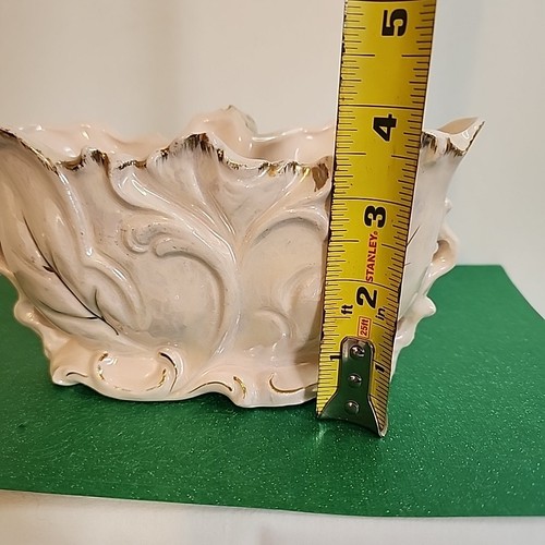 Set consolle e candele vintage porcellana rosa e oro Giappone shabby chic art deco - Foto 11 di 15