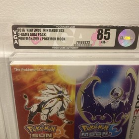 Nintendo Pok&eacute;mon Sun And Pok&eacute;mon Moon Dual Pack VGA 85 NM+ Silver Sealed