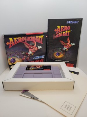 Aero The Acro-Bat Super Nintendo SNES Authentic Tested CIB