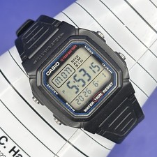 Casio 3240 W-800H Mens Watch 37mm Black Digital 100M Alarm Illuminator YC