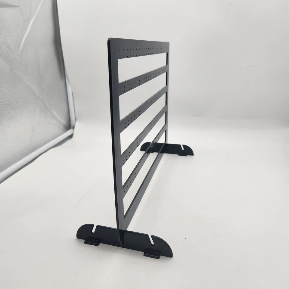 Soporte de exhibición de pendientes 60 pares de soporte de plástico negro de 13"x10" Foto 2 de 4