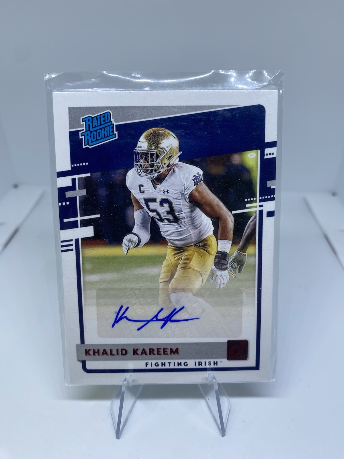 Khalid Kareem Panini Chronicles Draft Picks Donruss Rated Rookies Signatures #12 Red