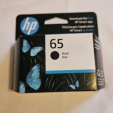 Brand New HP 65 Black Ink Cartridge Genuine OEM N9K02AN Sealed Expires MAY 2027