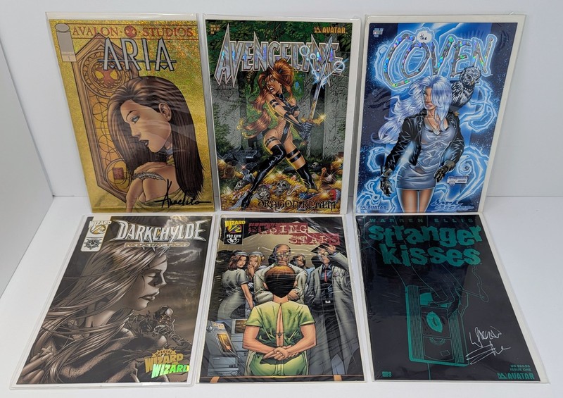 6 Comic Book Lot w COA - Avengelyne 1/2, Coven Dark Sister 1 Prism Foil, & More!
