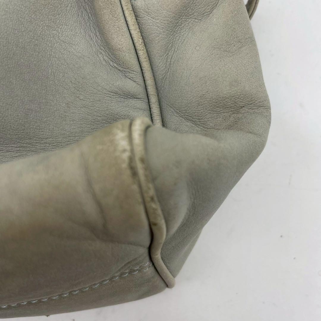 Loewe Anagram Light Gray Leather Camera Shoulder Bag Auth — image 14