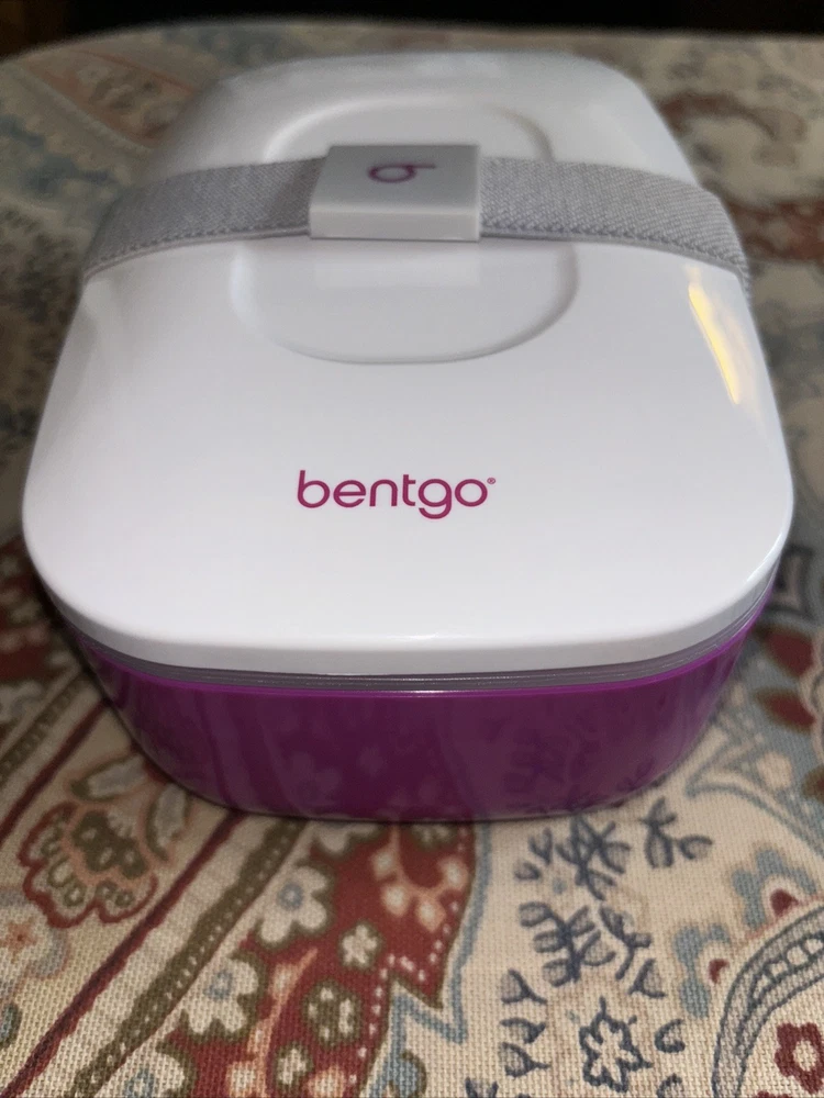 Classic Bento Box All-In-One Stackable Lunch Box Purple/ White Container NWOB Classic Bento Box All-In-One Stackable Lunch Box Purple/ White Container NWOB