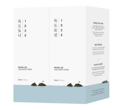 NIB Round LAB 1025 Dokdo Toner + Dokdo Lotion Set 6.76 oz each