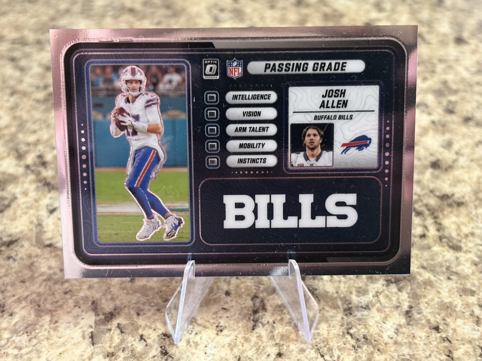 2025 Panini Donruss Optic Josh Allen Passing Grade Insert #7 Buffalo Bills