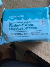 Flushable Wipes, Coconut Scent, Hypoallergenic, Dermatologically T
