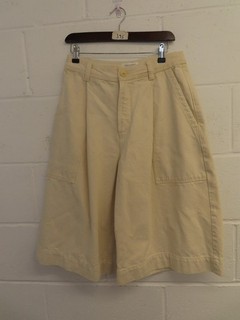 Women's TOAST Cream Cotton Wide Leg Culottes Shorts Summer Casual Size 10 CG ZZ2