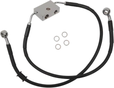 DRAG SPECIALTIES Brake Line - Front - Fits +6" - Black - XL 614743-6BLK