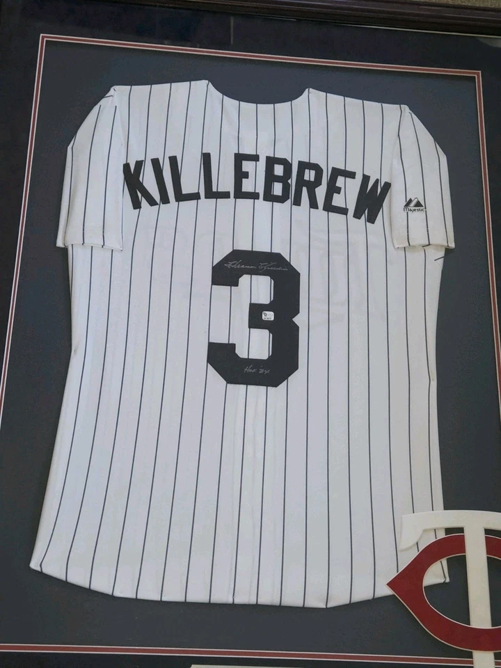 CAMISETA CON AUTÓGRAFO FIRMADA POR HARMON KILLEBREW DE LOS GEMELOS DE MINNESOTA ENMARCADA CERTIFICADO DE AUTENTICIDAD DEL SALÓN DE LA FAMA Foto 3 de 4