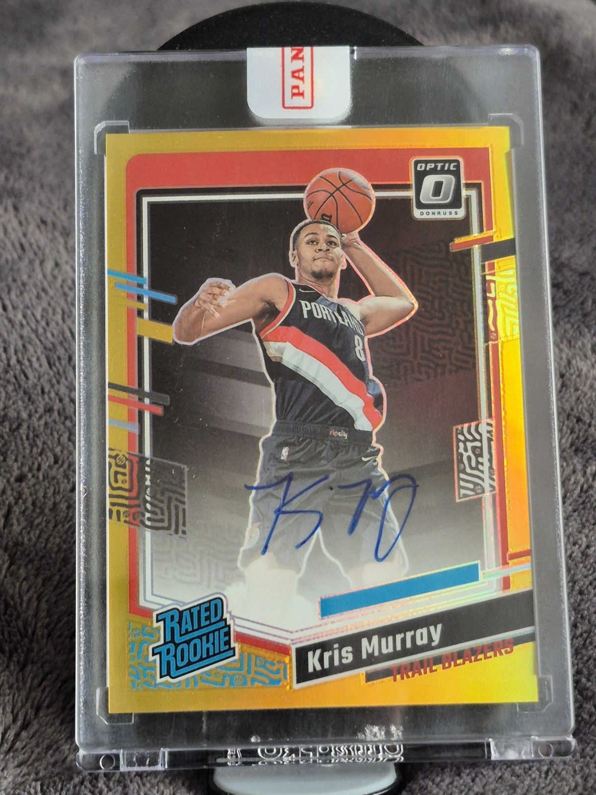 2023 Donruss Optic Kris Murray GOLD Rated Rookie Signatures Auto 8/10 (Jersey #)