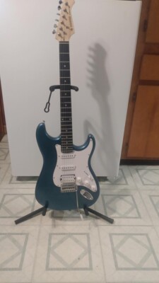donner electric guitar blue new