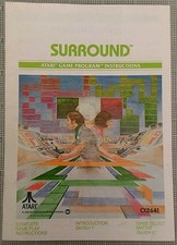 Vtg. SURROUND Atari 2600 video game cartridge instructions manual booklet guide
