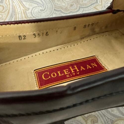 Mocassino COLE HAAN City Penny Kiltie Oxfords scarpa da uomo in pelle Cordovan taglia 12B - Foto 8 di 8
