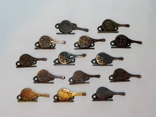 Lot of 14 ~ Antique Late 19th Century Victorian Banjo Style Window Sash locks