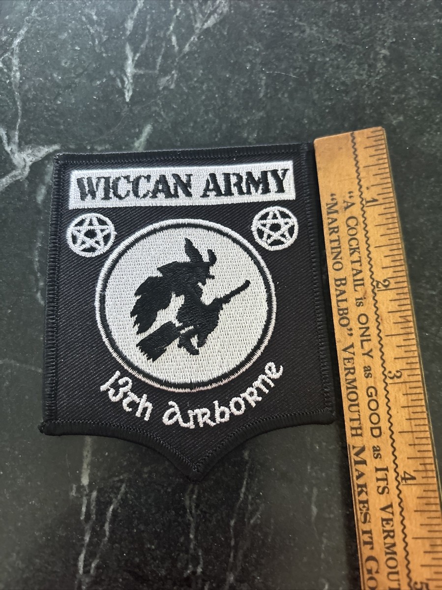 Wiccan Army 13th Airborne Division Regiment Patch Iron On Witch