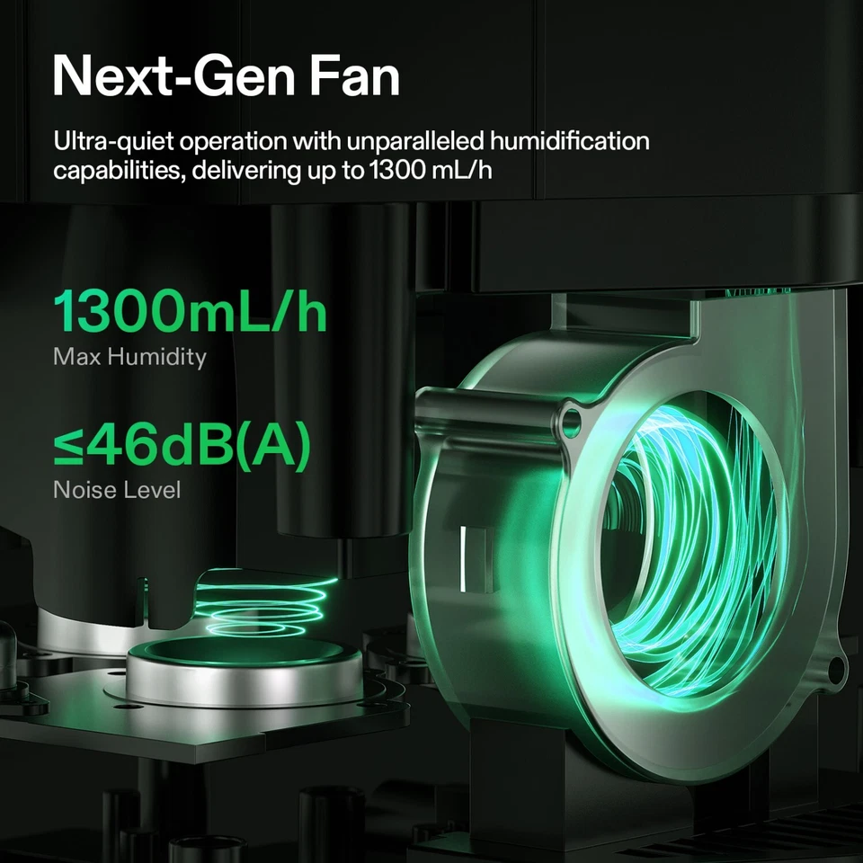 VIVOSUN AeroStream H19 Intelligent Environmental 19L Humidifier,W/ Temp&Humidity - Image 2 of 4