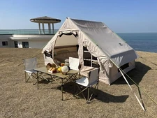 Aisunss inflatable outdoor camping tent family 3-4 person Easy Set up glamping