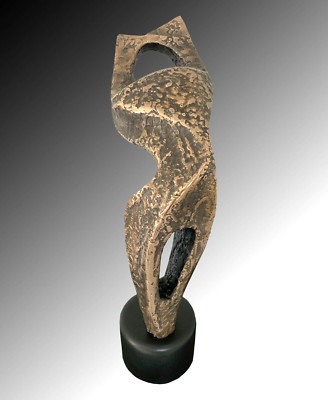 ''JAZZ''  by LEONARDO T.  MODERN NUDE ABSTRACT FIGURATIVE SCULPTURE MAQUETTE