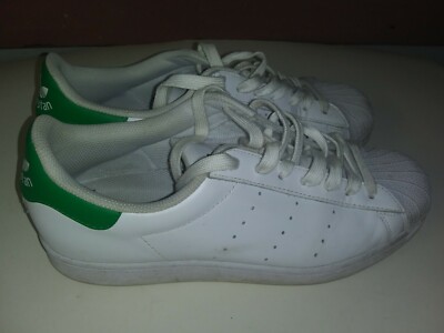 Mens Adidas Superstan Cloud White Green FW9328 Size