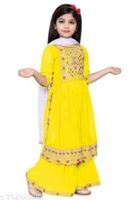 Indian Kids Traditional Beautiful New Sarara Sets For Ethnic Wear For Girls