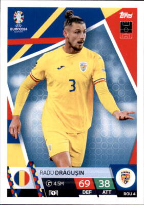 Topps EURO EM Germany 2024 Trading Card ROU 4 - Radu Dragusin