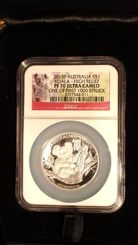 2013 P AUSTRALIA NGC PF70 UCAM KOALA ONE OF FIRST 1,000 STRUCK 1 OUNCE COIN!