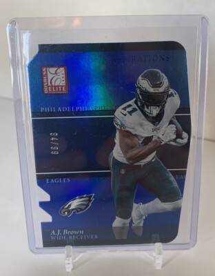2023 Donruss Elite A.J. Brown Aspirations Die-Cut Blue /99 Eagles