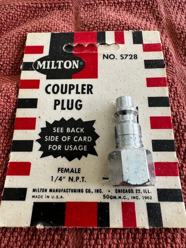 Milton 1810 P-Style Plug - 1/4 In NPT Female - Top Tools Kits - Foto 8