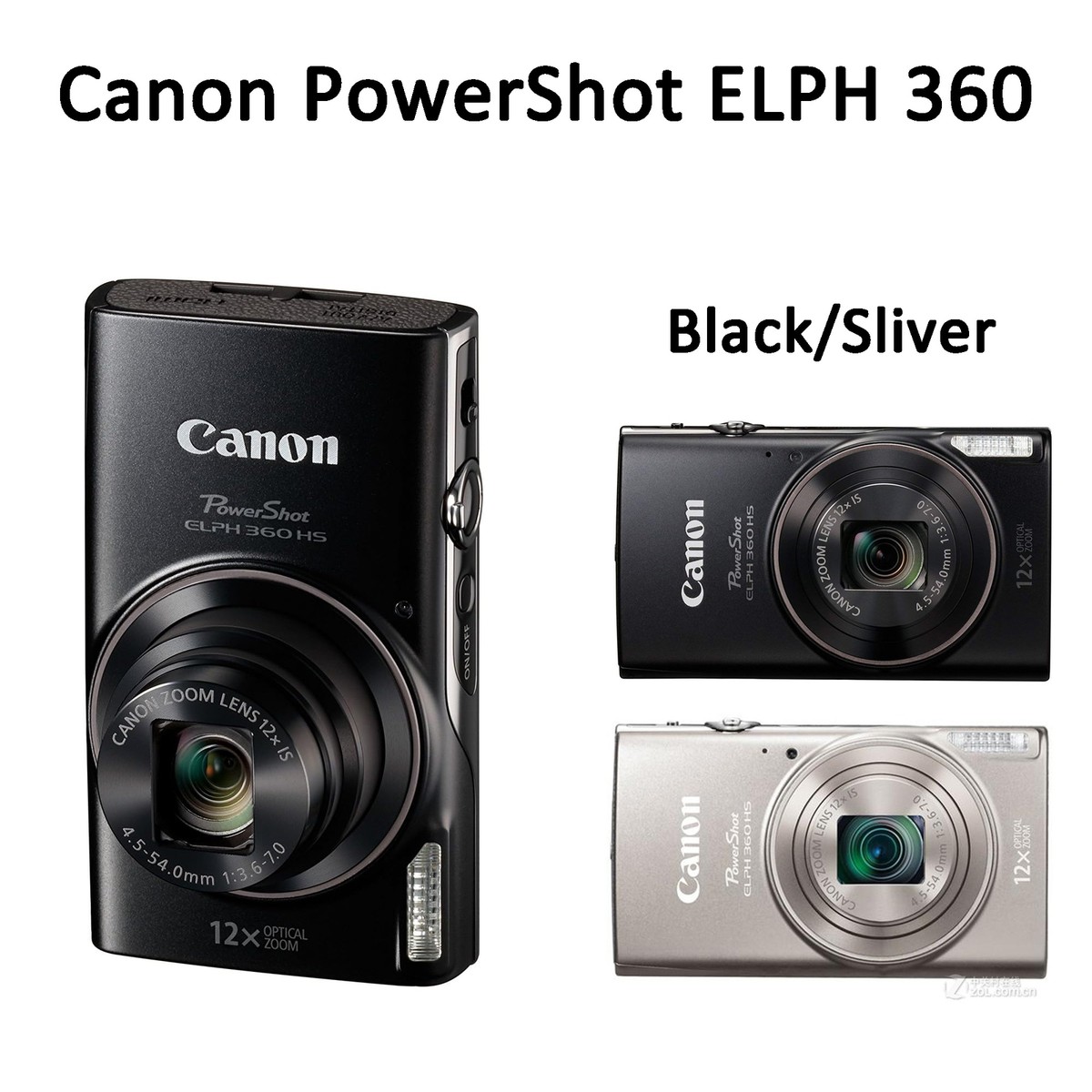Canon PowerShot ELPH 360 HS WIFI 12x Optical Zoom MP Digital Camera  -95%New