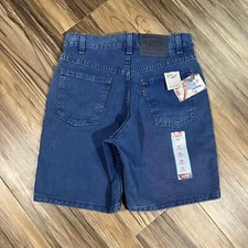 Vintage Levi s 550 Jean Shorts Mens Size 28 Orange Tab Relaxed Fit 90s Brand New