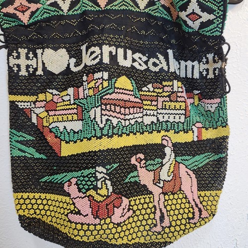 Jerusalem beaded tote bag embellished casual Authentic from Israel - Picture 2 of 5