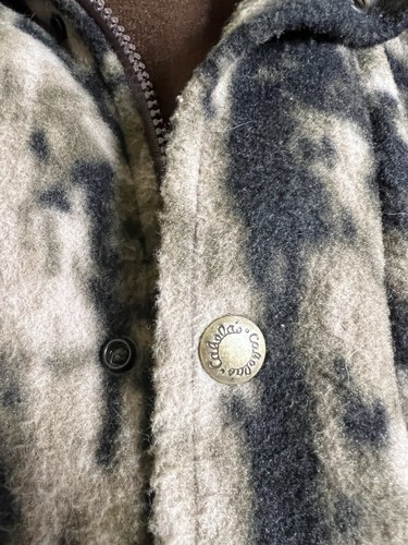 Vintage Cabelas Jacket Medium 80s Tree Bark USA Made Camouflage Full Zip - Picture 6 of 12