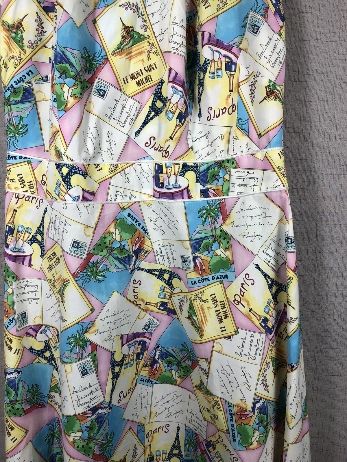 Modewomen Yves Cossette Depeche Mode Women’s Paris Postcard Print Halter Dress ...