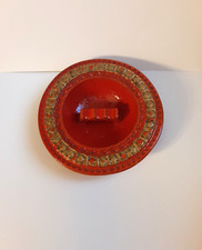 MID CENTURY ALDO LONDI BITOSSI DARK ORANGE GOLD POTTERY ASHTRAY