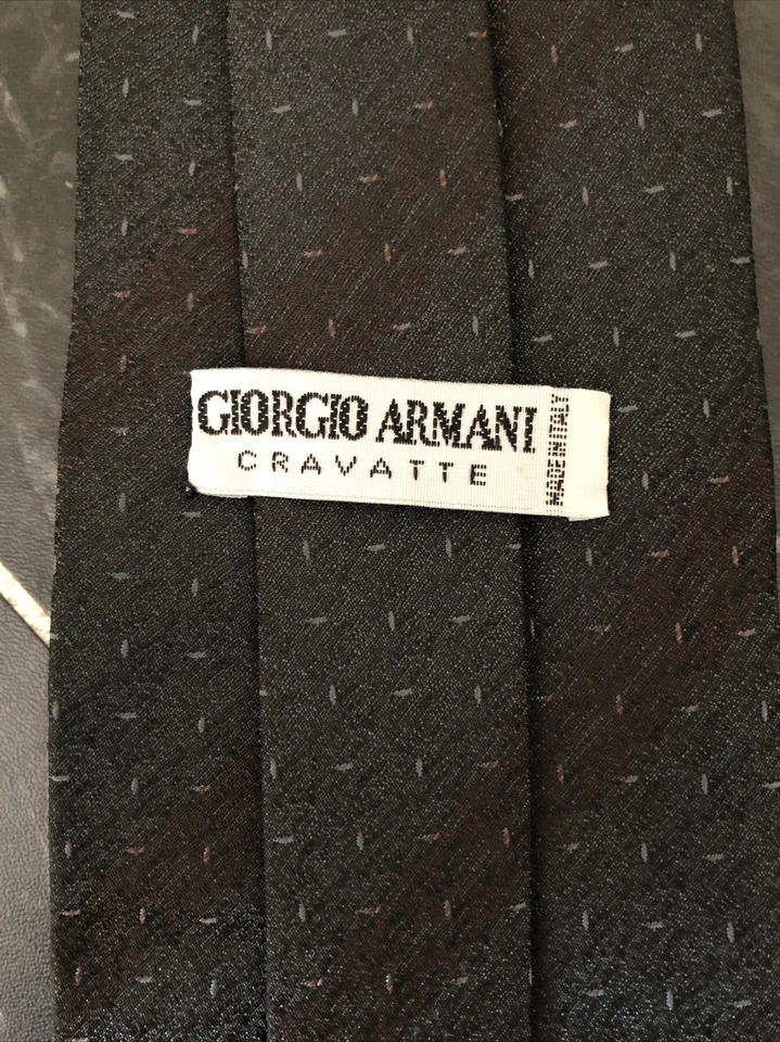 Vintage Dark Grey Mix Pattered Men's Tie / Cravat/Widest Part : 4” - Image 3 of 4