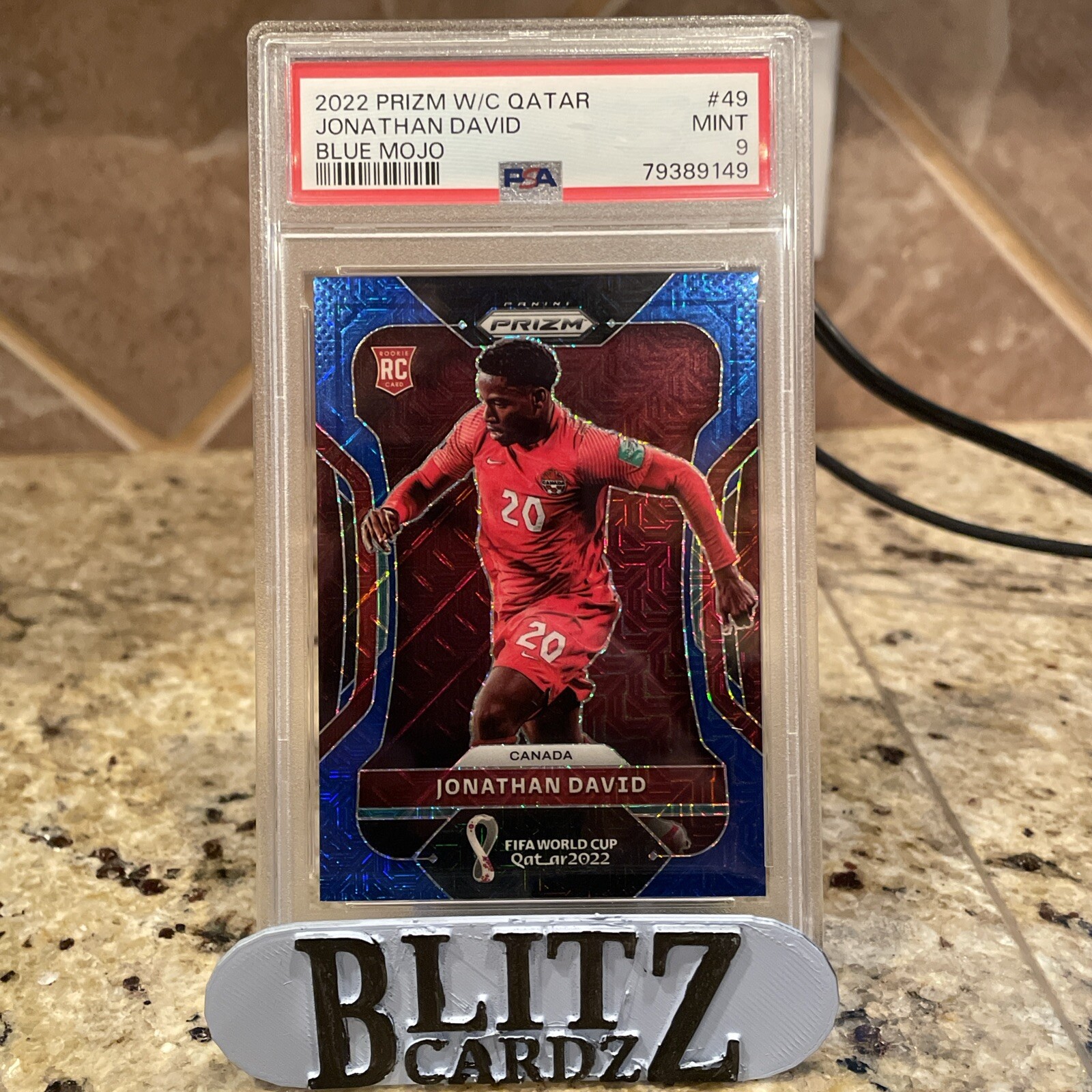 Jonathan David 2022 Prizm World Cup #49 Blue Mojo /75 Price Guide